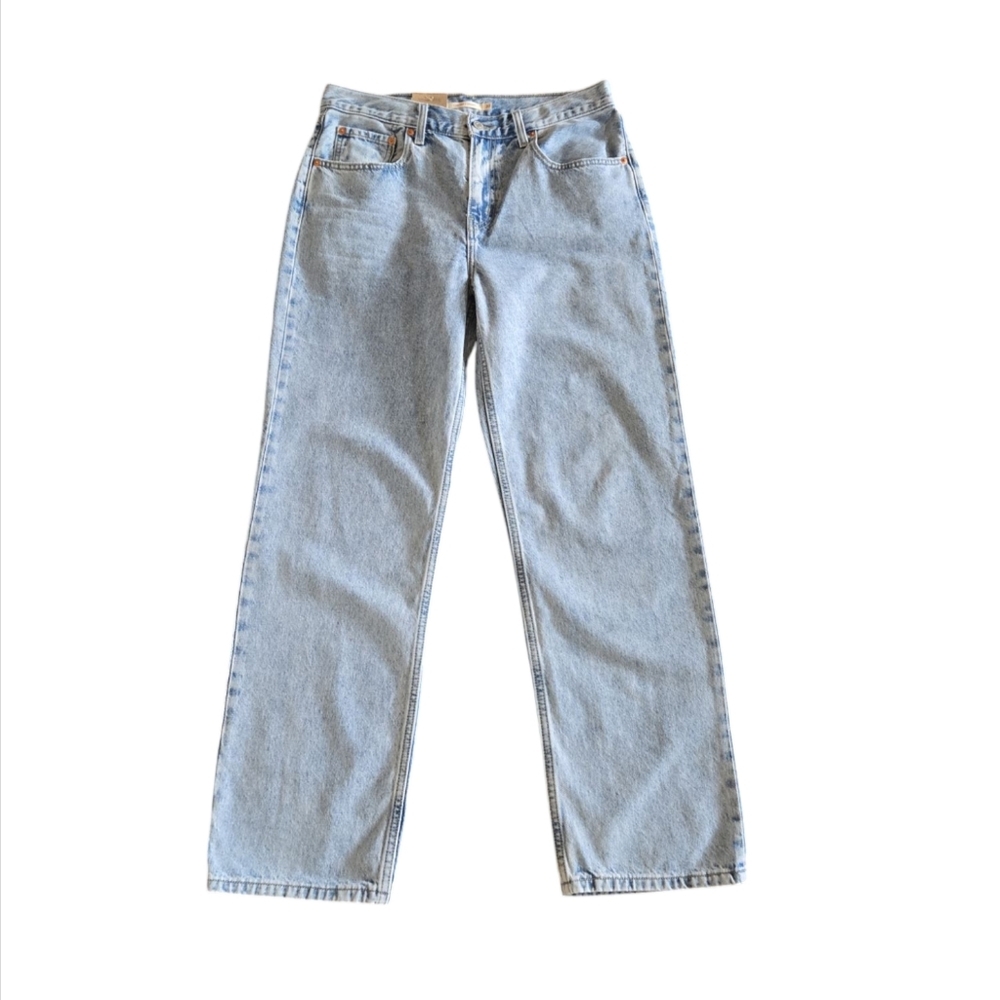 Levi's Women’s Low Pro Straight Leg Blue Jeans Light Wash Cotton Size 30 NWT - Picture 5 of 14
